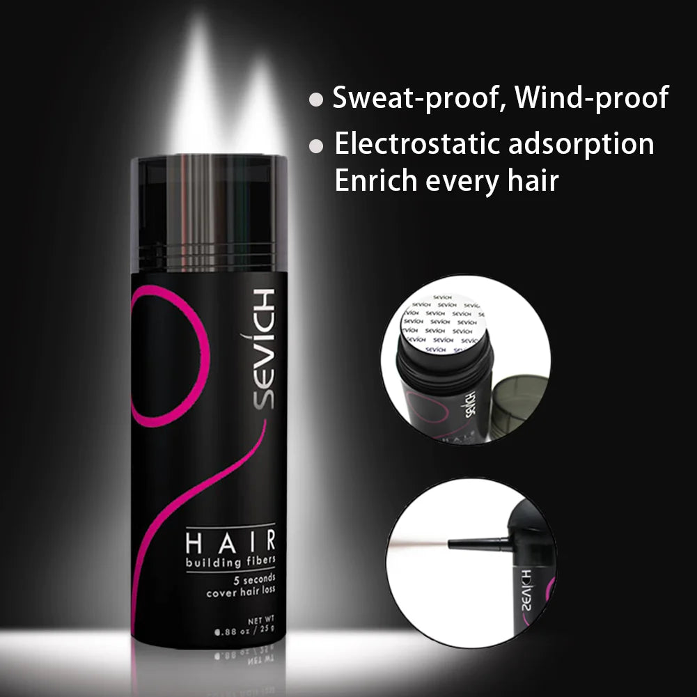 10 Colors Hair Fibers Powders Regrowth Powder Hair Keratin Building Fiber Refill Bag Bald Extension Hair Fiber Hair Care Product