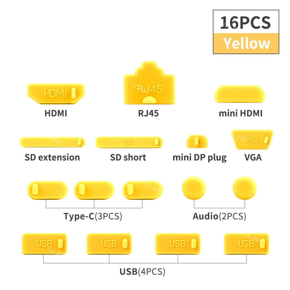 Universal Notebook Usb Silicone Anti Dust Plug16pcs Laptop Dustproof Stopper Dust Plug Usb Computer Interface Waterproof Cover