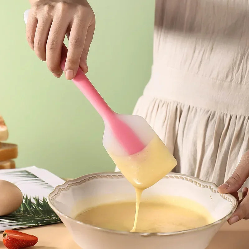 Silicone Spatula Cream Butter Cooking Baking Spatula Heat Resistant Utensils Scrape Decorator Translucent Kitchen Baking Tools