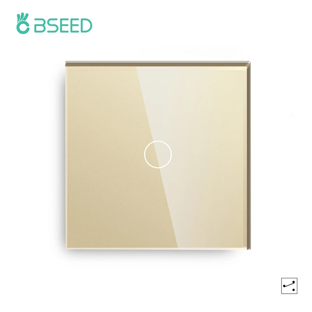 BSEED 1/2/3Gang Smart Zigbee Touch Light Switch 2-Way Control Compatible with Alexa/Google Home No Neutral Wire Touch Switch