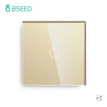 BSEED 1/2/3Gang Smart Zigbee Touch Light Switch 2-Way Control Compatible with Alexa/Google Home No Neutral Wire Touch Switch