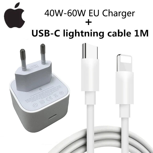 2026 Original 40W-60W USB-C Power Adapter For iphone 17 16 Pro Max Type C fast charger for Apple Cable for iPhone 15 Plus