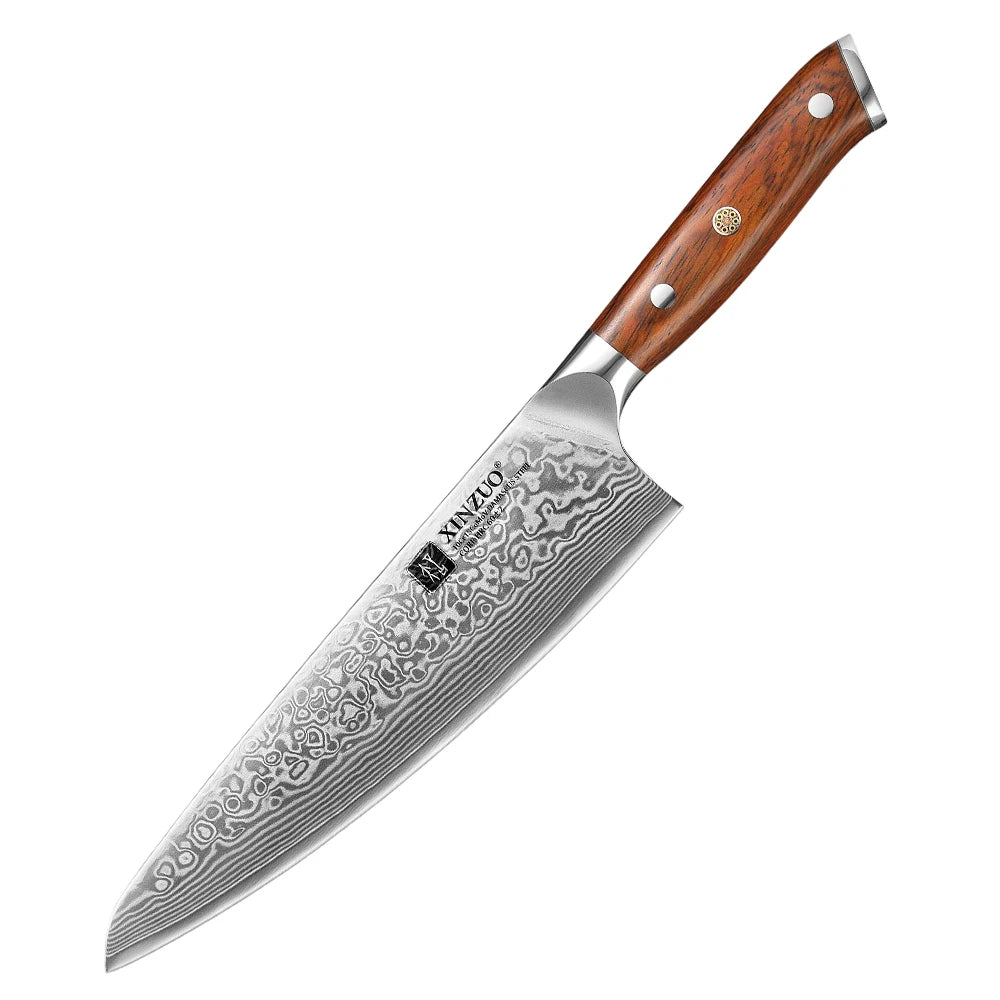 XINZUO 1-3PCS Kitchen Knife Set 67 Layers Damascus Steel High Carbon Chef Santoku Utility Knives Rosewood Handle Cooking Tools