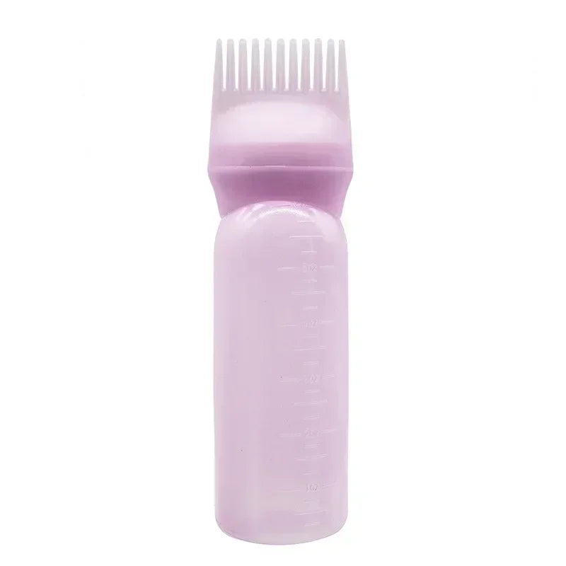 3 Color Oil Applicator Bottle For Hair Professional Hairdressing Dyeing Comb Bottles Barbershop Hairdresser Coloring Supplies