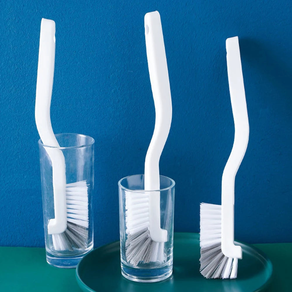 3Pcs Cleaning Brush Set, Long Handle Multi-Surface Scrubber for Kitchen Sink, Cup Corners, Home Deep Clean Tool