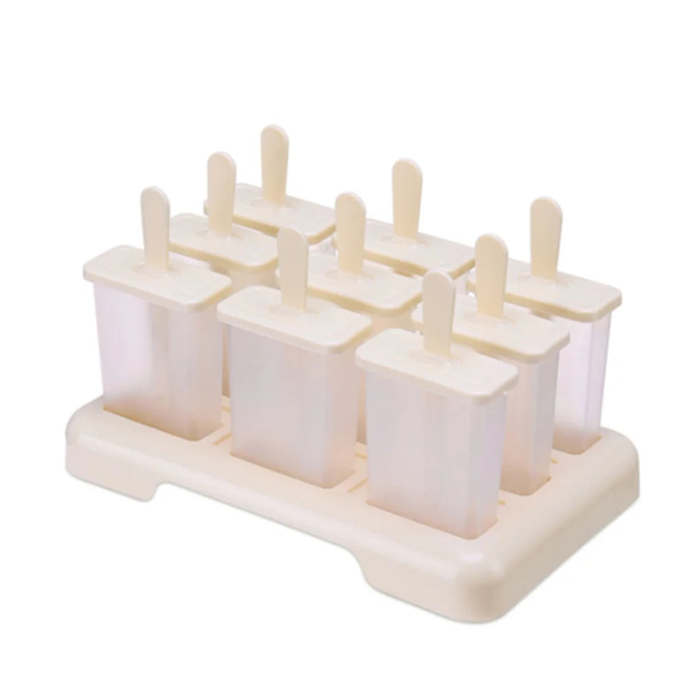 Ice Cream Popsicle Mold DIY Ice Cream Machine Homemade Ice Box with Plastic Stick Ice-lolly Mold Ice Cube Tray Kitchen Gadgets