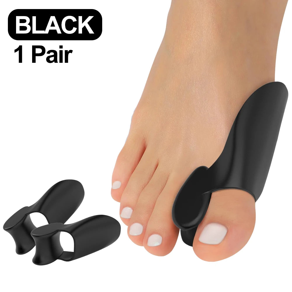 1Pair Silicone Gel Thumb Corrector Bunion Little Toe Protector Separator Hallux Valgus Finger Straightener Foot Care Relief Pads