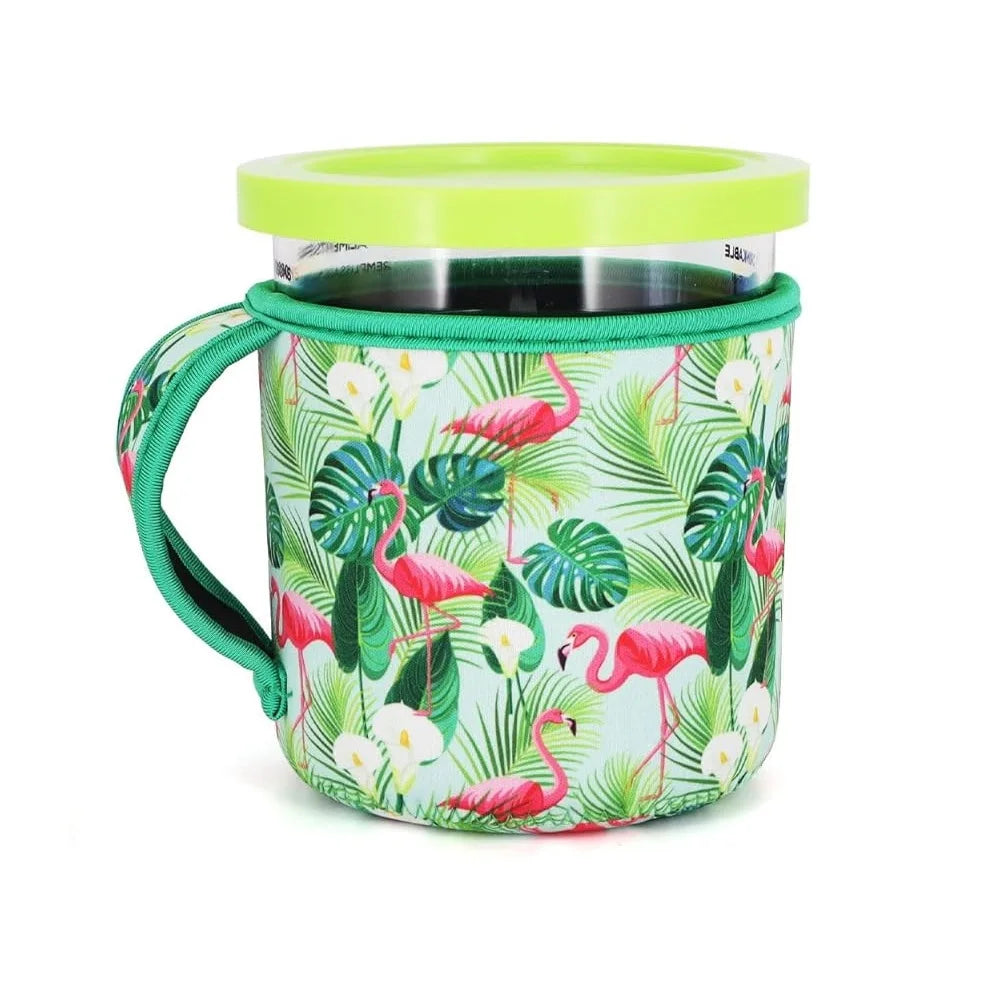 1/4Pcs Reusable Ice Cream Sleeves with Handle, Neoprene Insulated Sleeves for Ninja Creami Pints, Frozen Dessert