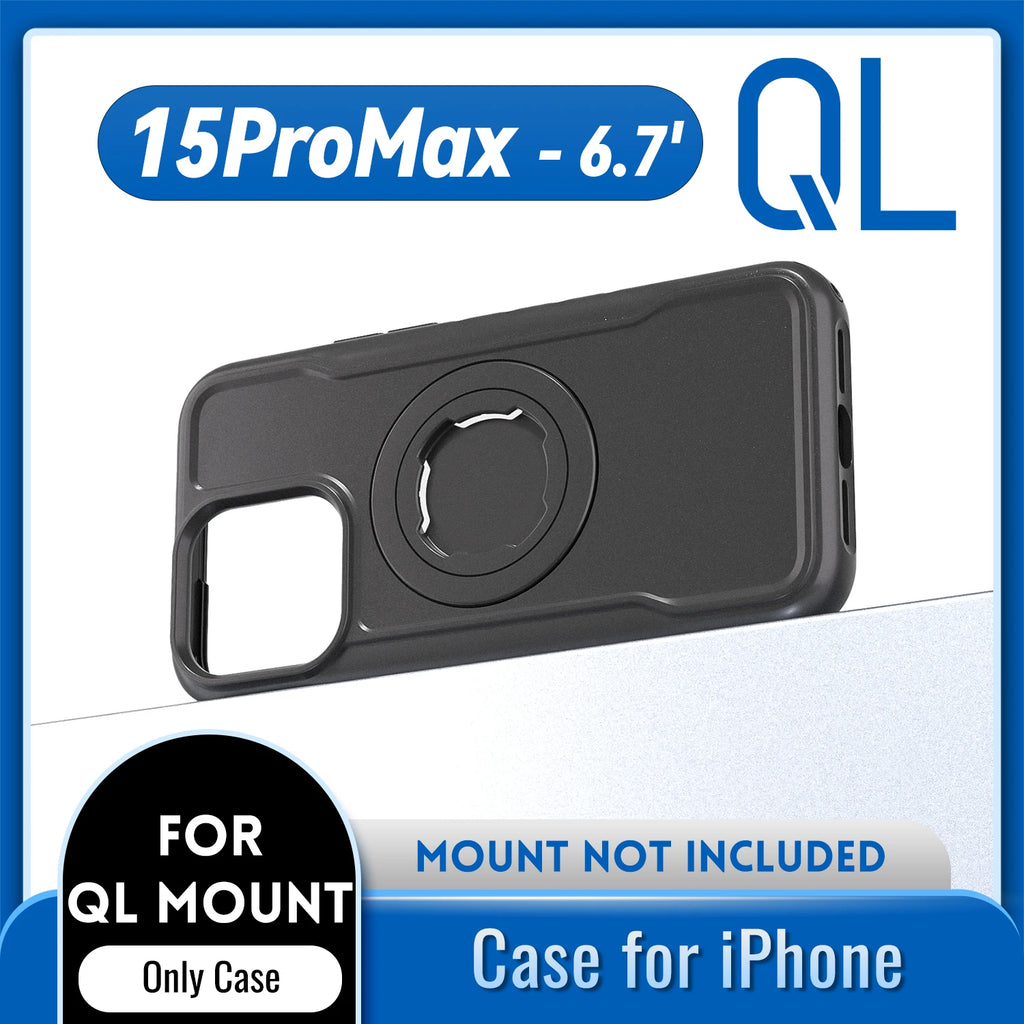 Magnetic Shockproof Case for iPhone 17 16 15 14 Pro Max with Lock-in System Design for Quad-style Bike/Motorcycle Mount/Holder