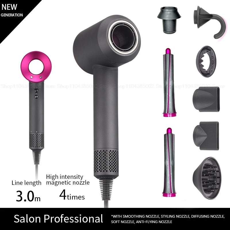 Professinal Leafless For Dyson Hair Dryer Negative Ion Quick Dry Home Powerful Hair Constant Flyaway Attachment Anion Electric