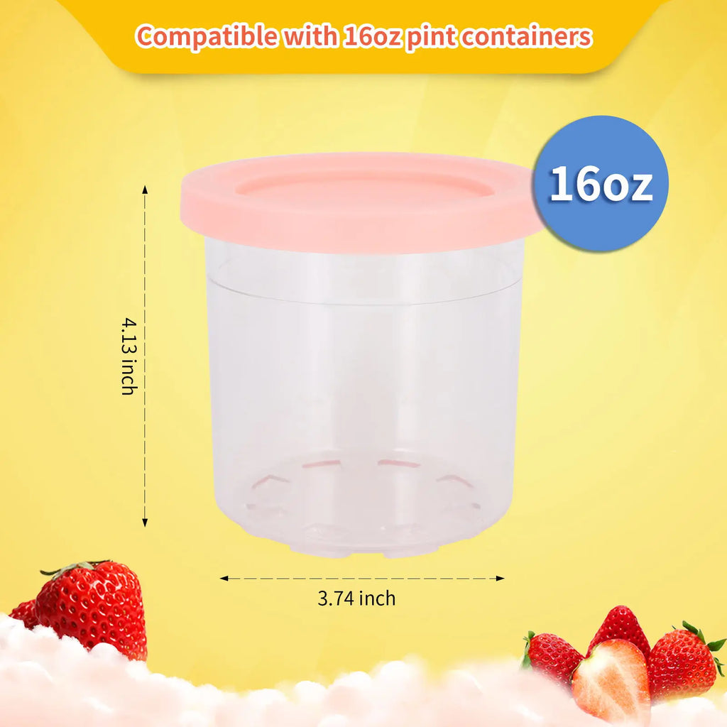 1/4Pcs Reusable Ice Cream Sleeves with Handle, Neoprene Insulated Sleeves for Ninja Creami Pints, Frozen Dessert